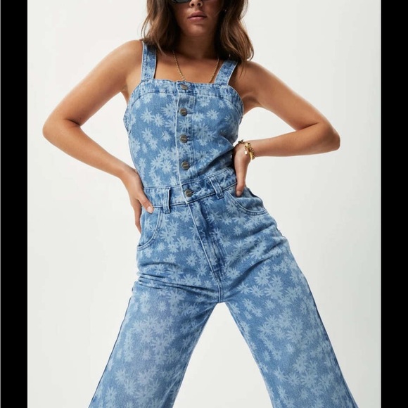 Afends Pants - AFENDS FINK ARLO HEMP DENIM JUMPSUIT - WORN
BLUE DAISY- NWT